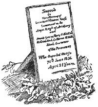 The tombstone of Lieutenant Zachariah Mudge [i](Source: John Ross Robertson’s, Landmarks of Toronto, Vol.1)[/i]